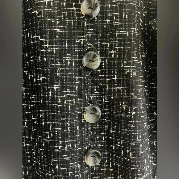 Caroline Rose Black/White Tweed Size M Button down Jacket - Picture 6 of 7